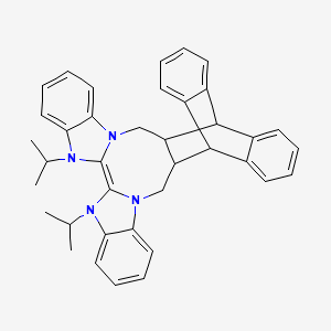 molecular formula C38H38N4 B1518661 11,12-Bis[1,3-dihydro-3-(i-propyl)-2H-benzimidazol-2-ylidene-3-methylene]-9,10-dihydro-9,10-ethanoanthracene 