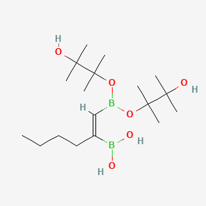 molecular formula C18H38B2O6 B1518664 (E)-1-Hexene-1,2-diboronic acid bis(pinacol)ester 