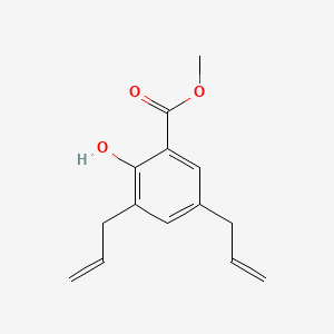 molecular formula C14H16O3 B15186659 Salicylic acid, 3,5-diallyl-, methyl ester CAS No. 92252-07-8