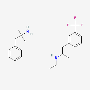 molecular formula C22H31F3N2 B15186679 Fenfluramine-phentermine CAS No. 159089-37-9