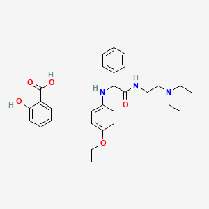 molecular formula C29H37N3O5 B15186705 N-(2-(Diethylamino)ethyl)-2-(p-ethoxyanilino)-2-phenylacetamide salicylate CAS No. 83864-35-1