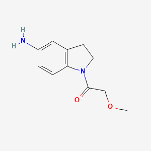 B1518679 1-(5-amino-2,3-dihydro-1H-indol-1-yl)-2-methoxyethan-1-one CAS No. 1019498-71-5