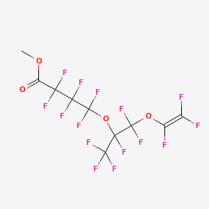 molecular formula C10H3F15O4 B15186803 Methyl 2,2,3,3,4,4-hexafluoro-4-[1,2,2-trifluoro-2-[(trifluorovinyl)oxy]-1-(trifluoromethyl)ethoxy]butyrate CAS No. 62361-02-8