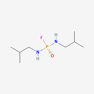molecular formula C8H20FN2OP B15186811 Phosphorodiamidic fluoride, N,N'-bis(2-methylpropyl)- CAS No. 7761-57-1