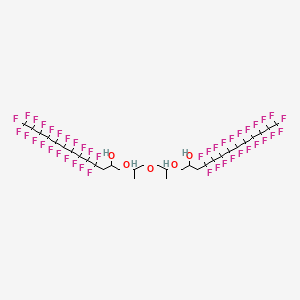 molecular formula C32H24F42O5 B15186845 1,1'-(Oxybis((isopropylene)oxy))bis(4,4,5,5,6,6,7,7,8,8,9,9,10,10,11,11,12,12,13,13,13-henicosafluorotridecan-2-ol) CAS No. 93776-01-3
