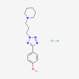 molecular formula C16H24ClN5O B15186910 Piperidine, 1-(3-(5-(4-methoxyphenyl)-2H-tetrazol-2-yl)propyl)-, monohydrochloride CAS No. 158553-47-0