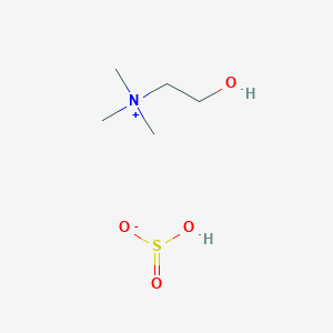 molecular formula C5H15NO4S B15186985 hydrogen sulfite;2-hydroxyethyl(trimethyl)azanium CAS No. 28427-24-9