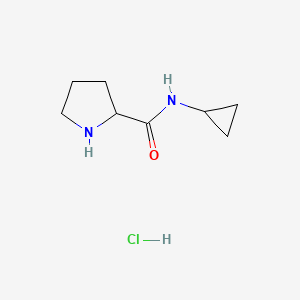 molecular formula C8H15ClN2O B1518707 N-cyclopropylpyrrolidine-2-carboxamide hydrochloride CAS No. 59179-60-1