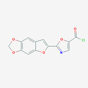 molecular formula C13H6ClNO5 B151871 2-(2H-Furo[2,3-f][1,3]benzodioxol-6-yl)-1,3-oxazole-5-carbonyl chloride CAS No. 126590-72-5