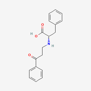 molecular formula C18H19NO3 B15187140 DL-Phenylalanine, N-(3-oxo-3-phenylpropyl)- CAS No. 85995-02-4