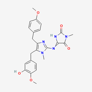 molecular formula C24H25N5O5 B15187156 Naamidine B CAS No. 121819-68-9