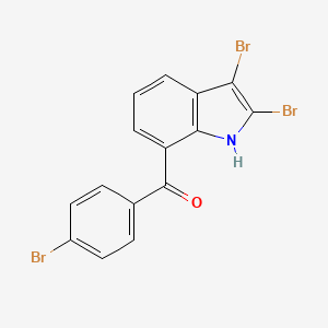 molecular formula C15H8Br3NO B15187180 Xnf3B6Q62H CAS No. 2190487-72-8