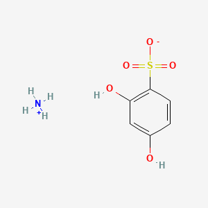 molecular formula C6H6O5S.H3N<br>C6H9NO5S B15187225 Benzenesulfonic acid, 2,4-dihydroxy-, monoammonium salt CAS No. 55605-65-7