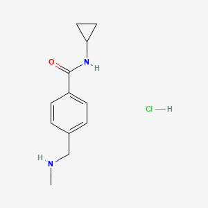 N-cyclopropyl-4-[(methylamino)methyl]benzamide hydrochloride