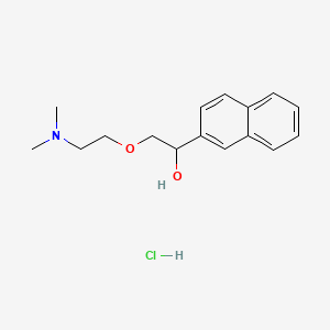 molecular formula C16H22ClNO2 B15187263 alpha-((2-(Dimethylamino)ethoxy)methyl)-2-naphthalenemethanol hydrochloride CAS No. 131963-46-7