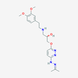 molecular formula C20H29N5O4 B15187356 Dramedilol, (S)- CAS No. 789453-83-4