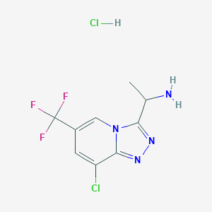 1-[8-Chloro-6-(trifluoromethyl)[1,2,4]triazolo[4,3-a]pyridin-3-yl]ethanamine hydrochloride