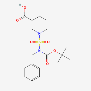 1-(N-Benzyl-N-(tert-butoxycarbonyl)sulfamoyl)piperidine-3-carboxylic acid