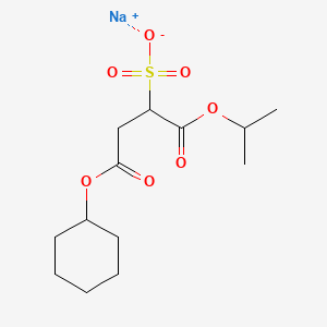 molecular formula C13H21NaO7S B15187544 Butanedioic acid, sulfo-, 4-cyclohexyl 1-(1-methylethyl) ester, sodium salt CAS No. 71317-42-5