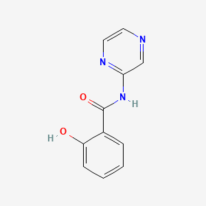 molecular formula C11H9N3O2 B15187591 Benzamide, 2-hydroxy-N-pyrazin-2-yl- CAS No. 94785-59-8