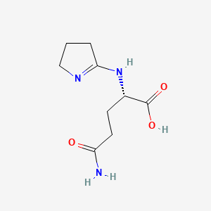 molecular formula C9H15N3O3 B15187613 L-Glutamine, N(sup 2)-(3,4-dihydro-2H-pyrrol-5-yl)- CAS No. 113561-29-8