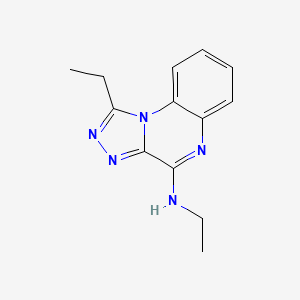 molecular formula C13H15N5 B15187668 N,1-Diethyl(1,2,4)triazolo(4,3-a)quinoxalin-4-amine CAS No. 91895-52-2