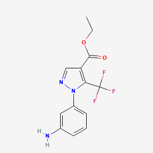ethyl 1-(3-aminophenyl)-5-(trifluoromethyl)-1H-pyrazole-4-carboxylate