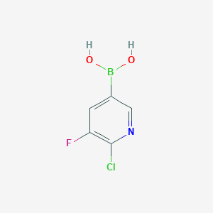 B151877 (6-Chloro-5-fluoropyridin-3-yl)boronic acid CAS No. 1072946-66-7