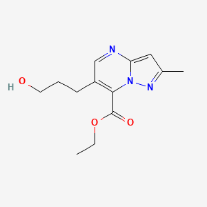 Ethyl 6-(3-hydroxypropyl)-2-methylpyrazolo[1,5-a]pyrimidine-7-carboxylate