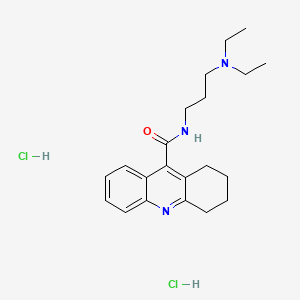 molecular formula C21H31Cl2N3O B15187710 Acridine-9-carboxamide, 1,2,3,4-tetrahydro-N-(3-(diethylamino)propyl)-, dihydrochloride CAS No. 113106-80-2