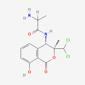 molecular formula C14H16Cl2N2O4 B15187734 4a,6-Diene-bactobolin CAS No. 142429-36-5