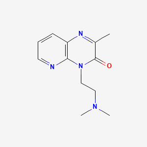molecular formula C12H16N4O B15187806 Pyrido(2,3-b)pyrazin-3(4H)-one, 4-(2-(dimethylamino)ethyl)-2-methyl- CAS No. 86004-86-6
