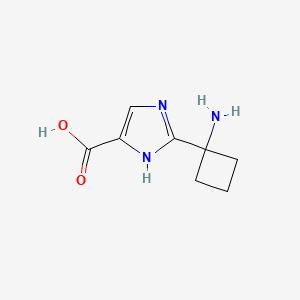 molecular formula C8H11N3O2 B1518781 2-(1-aminocyclobutyl)-1H-imidazole-4-carboxylic acid CAS No. 1110909-14-2