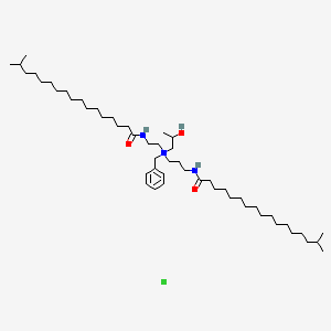 molecular formula C51H96ClN3O3 B15187858 Benzyl(2-hydroxypropyl)(2-((1-oxoisooctadecyl)amino)ethyl)(3-((1-oxoisooctadecyl)amino)propyl)ammonium chloride CAS No. 93820-47-4