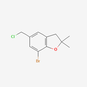 7-Bromo-5-(chloromethyl)-2,2-dimethyl-2,3-dihydro-1-benzofuran