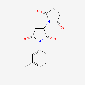 molecular formula C16H16N2O4 B15187914 1'-(3,4-Dimethylphenyl)-(1,3'-bipyrrolidine)-2,2',5,5'-tetrone CAS No. 69557-06-8