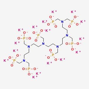 molecular formula C18H36K16N6O24P8 B15187969 Hexadecapotassium (2,5,8,11,14,17-hexakis(phosphonatomethyl)-2,5,8,11,14,17-hexaazaoctadecane-1,18-diyl)bisphosphonate CAS No. 93858-89-0