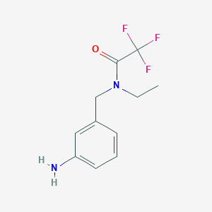 molecular formula C11H13F3N2O B1518803 N-[(3-aminophenyl)methyl]-N-ethyl-2,2,2-trifluoroacetamide CAS No. 1087792-17-3