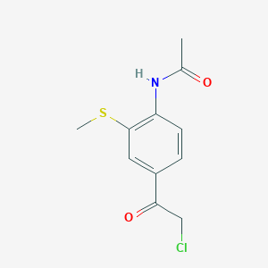 N-[4-(2-chloroacetyl)-2-(methylsulfanyl)phenyl]acetamide
