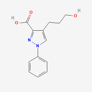 4-(3-hydroxypropyl)-1-phenyl-1H-pyrazole-3-carboxylic acid