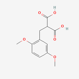 molecular formula C12H14O6 B15188173 Propanedioic acid, [(2,5-dimethoxyphenyl)methyl]- CAS No. 72018-08-7