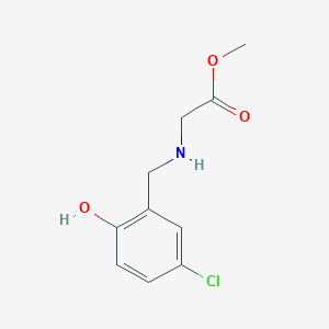 molecular formula C10H12ClNO3 B1518821 Methyl 2-{[(5-chloro-2-hydroxyphenyl)methyl]amino}acetate CAS No. 1019577-98-0
