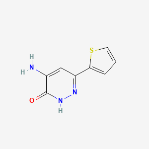 molecular formula C8H7N3OS B1518823 4-amino-6-(2-thienyl)pyridazin-3(2{H})-one CAS No. 1018299-56-3