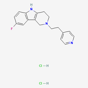 molecular formula C18H20Cl2FN3 B15188237 Carvotroline dihydrochloride CAS No. 107266-20-6