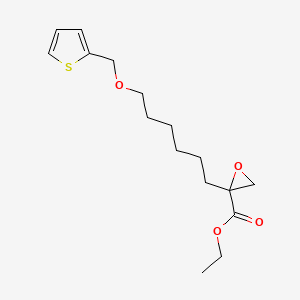 molecular formula C16H24O4S B15188272 Ethyl (2R)-2-(6-(thienylmethoxy)hexyl)oxirane-2-carboxylate CAS No. 327969-65-3