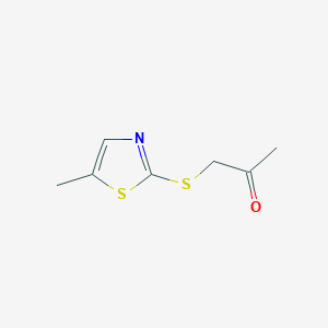 molecular formula C7H9NOS2 B1518836 1-[(5-Methyl-1,3-thiazol-2-yl)sulfanyl]propan-2-one CAS No. 1000932-28-4
