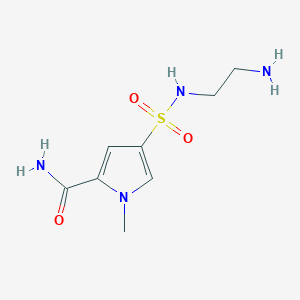 molecular formula C8H14N4O3S B1518837 4-[(2-氨基乙基)磺酰胺]-1-甲基-1H-吡咯-2-甲酰胺 CAS No. 1000932-88-6