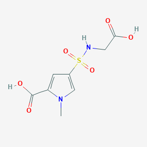 molecular formula C8H10N2O6S B1518838 4-[(羧甲基)磺胺基]-1-甲基-1H-吡咯-2-羧酸 CAS No. 1000933-49-2
