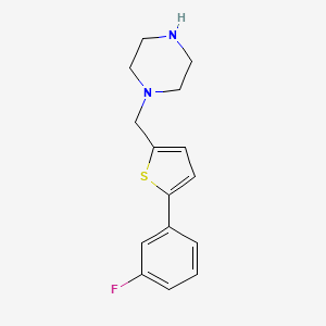1-{[5-(3-Fluorophenyl)thiophen-2-yl]methyl}piperazine