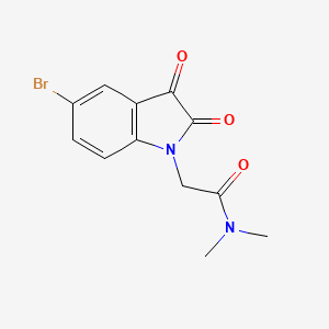 molecular formula C12H11BrN2O3 B1518842 2-(5-bromo-2,3-dioxo-2,3-dihydro-1H-indol-1-yl)-N,N-dimethylacetamide CAS No. 1021023-54-0